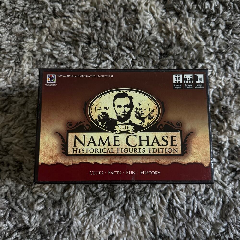 Name Chase Historical Figures Edition Card Game COMPLETE NEW